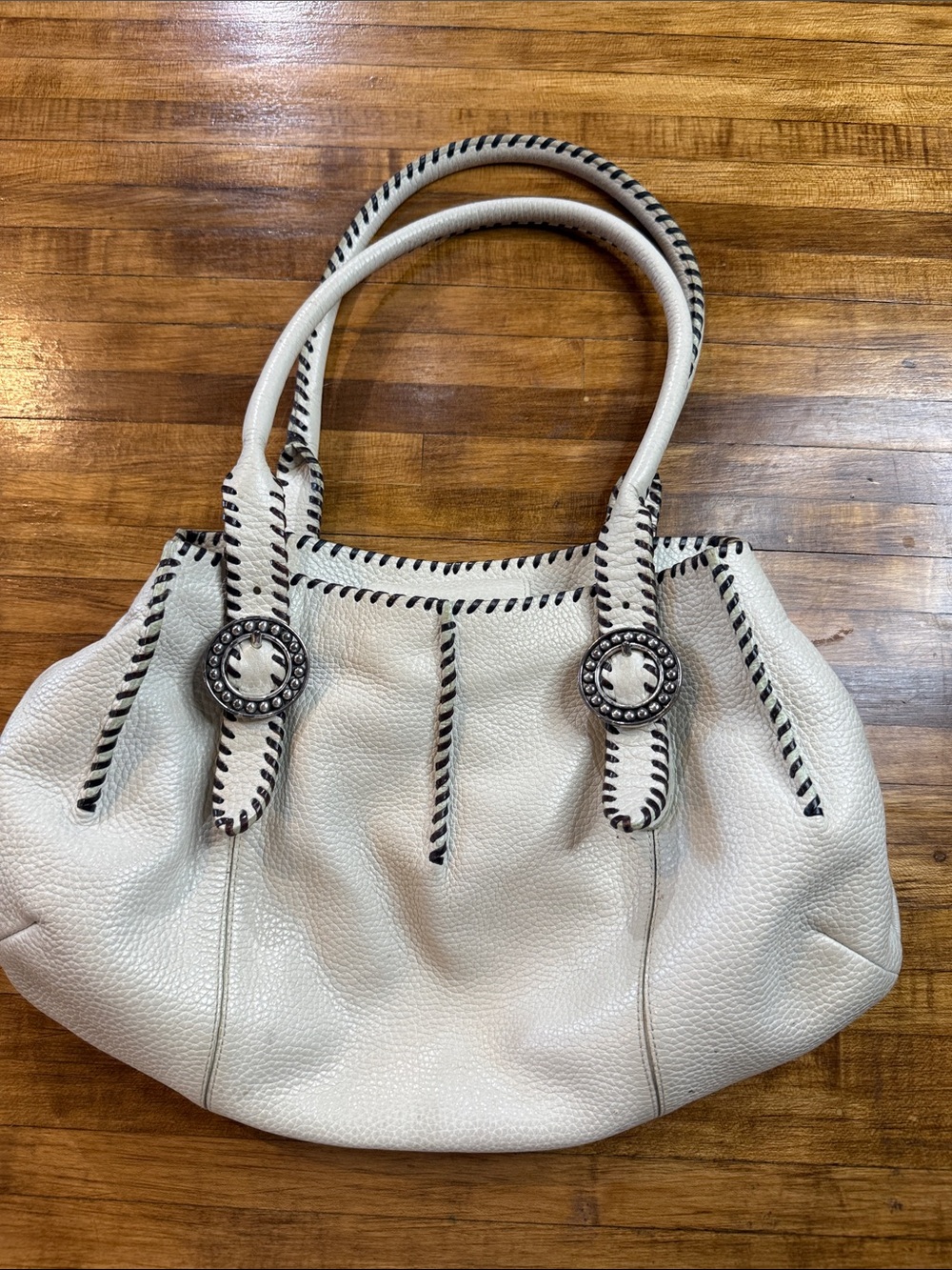 Brighton Whipstitch Floral Lining Shoulder Bag Purse (15)